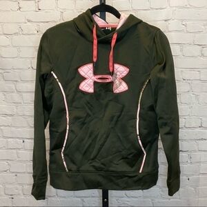 Under Armour Realtree Storm Hoodie Green Pink Camo Size Medium